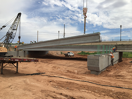June 29 project photo - bridge girder installation